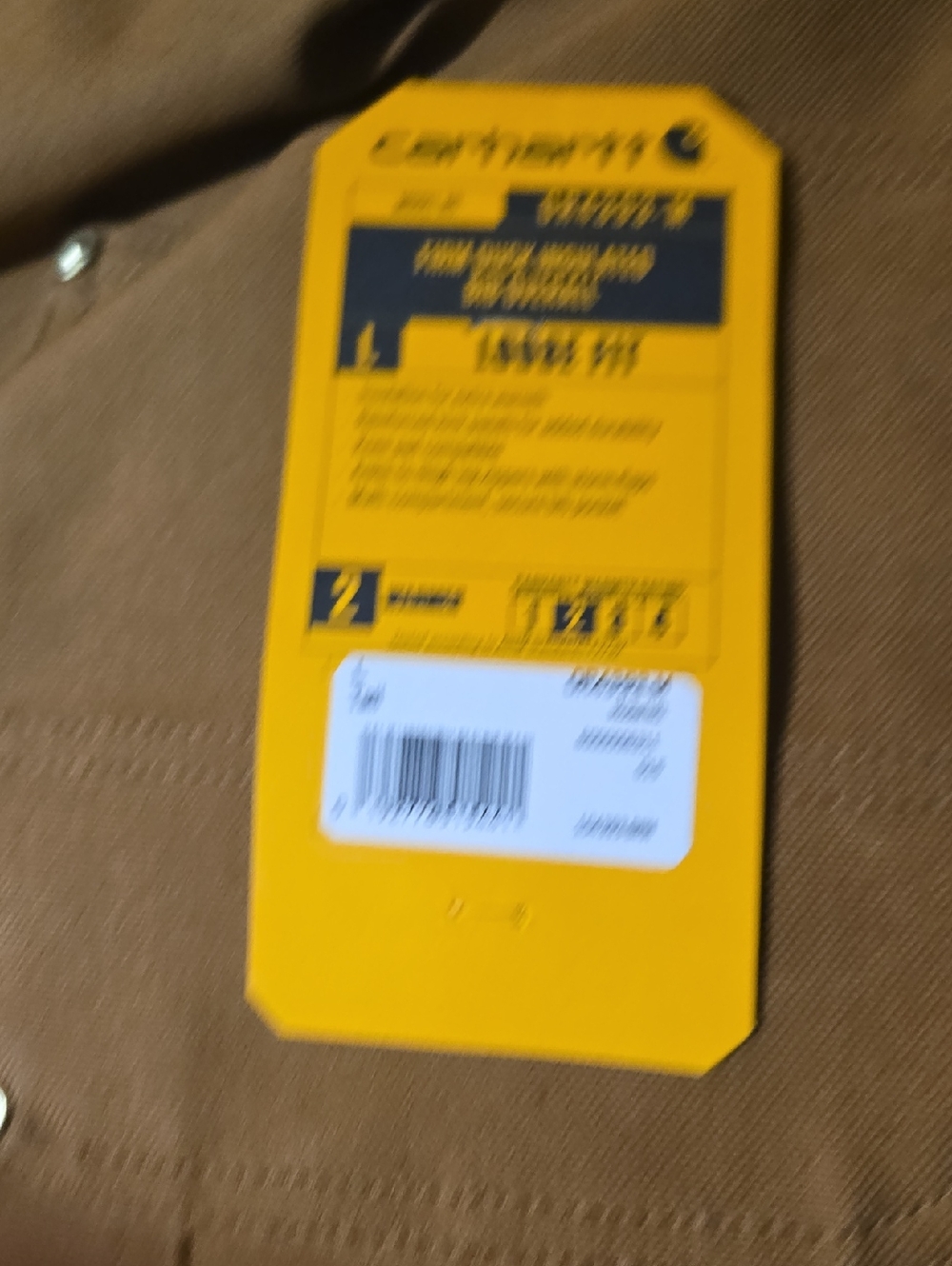 Nwt Carhartt Brown  Duck Insulated Overall Loose Fit Sz Lt